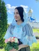 Накидка палантин для храма Family Tradition фатин с кружевом 50 см голубой Голубое небо - изображение 2