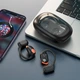 Бездротові Bluetooth навушники Hoco EA1 Spectrum |TWS навушники відкритого типу, Bluetooth 5.3, 90/500mAh, USB Type-C, LED дисплей, до 10 годин відтворення, Hi-Fi Audio, вбудований мікрофон, швидка зарядка, сенсорне керування| Чорний - зображення 4