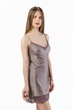 Нічна сорочка жіноча з мікрофібри та мережива Felisiya Lingerie Стальний 143-1645 S - зображення 2