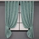 Комплект коротких штор VR-Textil Лен мрамор Pavliani № 1366ш 130х170 см 2 шт Бирюзовый (35-0059) - изображение 1