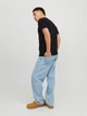 Футболка хлопковая длинная мужская Jack & Jones 12233999 L Black (5715368482393) - изображение 2