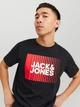 Футболка хлопковая длинная мужская Jack & Jones 12233999 L Black (5715368482393) - изображение 4
