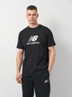 Футболка бавовняна довга чоловіча New Balance Stacked Logo MT41502 M Чорна (196941811048) - зображення 1
