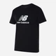 Футболка бавовняна довга чоловіча New Balance Stacked Logo MT41502 M Чорна (196941811048) - зображення 5