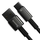 Кабель Baseus Tungsten Gold Fast Charging Data Cable USB to Type-C 100W 20V 5A 1м (CAWJ000001) Black - зображення 5
