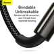 Кабель Baseus Tungsten Gold Fast Charging Data Cable 3-in-1 Cable USB to Lightning+Type-C+MicroUSB 3.5А 1.5м (CAMLTWJ-01) Black - изображение 13