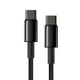 Кабель Baseus Tungsten Gold Fast Charging Data Cable Type-C to Type-C 100W 20V 5A 1м (CATWJ-01) Black - изображение 4