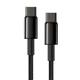 Кабель Baseus Tungsten Gold Fast Charging Data Cable Type-C to Type-C 100W 20V 5A 2м (CATWJ-A01) Black - изображение 3
