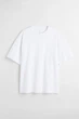 Футболка H&M Loose Fit білий 0608945001 M - изображение 6