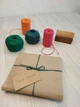 Льняной топ с надписью темно-синий XL - linen island (133003) - изображение 6