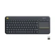 Клавиатура Logitech K400 Plus Touch Wireless UA Black (920-007145) - изображение 1