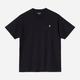 Koszulka męska bawełniana Carhartt WIP S/S American Script I029956-89XX S Czarna (4064958087052) - obraz 1