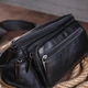 Сумка на пояс бананка чоловіча з натуральної шкіри Vintage leather-20205 Чорна - изображение 19