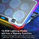 Підставка для ноутбука з охолодженням VHG K15 з USB хабом, RGB-підсвічуванням та підставкою для телефона, Laptop Cooling Pad, Silver - изображение 2