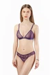 Комплект женский бюстгальтер с мягкой чашкой и стринги из сеточки Felisiya Lingerie Фиолетовый 2004+210-2817c M - изображение 2