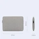 Чехол сумка для ноутбука из мягкой защитой для Macbook Air Pro 13"-14" Cерый - изображение 7