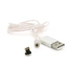 Магнітний кабель світиться USB 2.0/Lighting, 1m, 2А, Silver, OEM Ninja 12519 - зображення 1