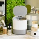 Відро для сміття настільне з кришкою MVM MY HOME 1.5 л Білий/сірий (BIN-21 1,5L WHITE/GRAY) - зображення 8
