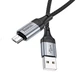 Кабель Hoco X102 USB – micro-USB 2.4 А 1 м в нейлоновому обплетенні чорний - изображение 4