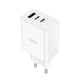 Мережевий зарядний пристрій HOCO C126A Pure power PD40W three-port(2C1A) charger White (6931474798725) - изображение 1