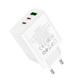 Мережевий зарядний пристрій HOCO C126A Pure power PD40W three-port(2C1A) charger White (6931474798725) - изображение 5