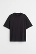 Футболка H&M Loose Fit XS чорний 1003662002 - изображение 3