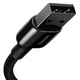 Кабель Baseus Tungsten Gold Fast Charging Lightning 2.4A (1m) black - изображение 6