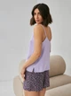 Пижама (майка + шорты) женская BARWA garments 0340/313 L Сиреневая (2113403133119) - изображение 2