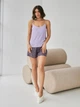 Пижама (майка + шорты) женская BARWA garments 0340/313 L Сиреневая (2113403133119) - изображение 3