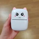 Термо фотопринтер портативный детский принтер для печати стикеров mini printer с набором бумаги 3 шт + фломастеры Белый с розовым - изображение 12
