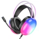 Наушники накладные Hoco W109 Plus игровые с LED подсветкой USB black - изображение 1