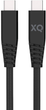 Kabel Xqisit NP E-Mark Cotton Braided USB Type-C - USB Type-C 2 m Black (4029948221434) - obraz 1