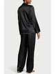 Пижама (сорочка+штани) Victoria's Secret Satin Dew Drop Satin Long Pajama Set Purest Pink M чорна з камнями - зображення 2