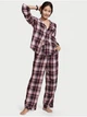 Піжама (сорочка + штани) Victoria's Secret Flannel Long PJ Set Pink plaid XS картатий принт - зображення 1
