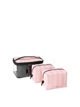 3 в 1 косметичка Victoria's Secret Getaway Glam Bag Trio в рожеву полоску - зображення 1