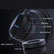 Наушники для Playstation 5/PS5/PS4/Xbox/Switch/ с выдвижным микрофоном и Bluetooth адаптером Honcam с LED подсветкой черные - изображение 9