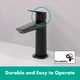 Cмеситель для умывальника однорычажный HANSGROHE Logis черный латунь с донным клапаном 71253670 - изображение 5