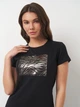 Футболка хлопковая женская Jadea 4227 1 (XS) Черная (ROZ6501010880) - изображение 4