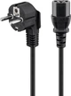 Кабель живлення пристроїв Goobay IEC(Schuko)-(C13) M/F 5.0m 90°/180° 3x1.00mm D=7.0mm Cu чорний - зображення 2