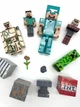 Набор фигурок Minecraft 5 героев, 4 блока, 3 аксессуара Модельки Майнкрафт Стив в алмазной броне (6489) - изображение 5
