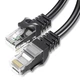 Патч-корд ESSAGER TopSpeed Cable Ethernet Cat6 RJ45 Splitter Network Round Cable 10m Black (EXCWXY-JSF01) - зображення 1