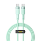 Кабель для зарядки и обмена данными USB YOKI YK-ST41 STYLE Series Type-C to Type-C 60W (3A/20V) 1.2m Зеленый - изображение 1
