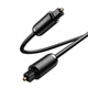 Кабель оптичний Toslink S/PDIF аудіо мультимедійний UGREEN Optical Fiber Audio Cable (2 м). Black - зображення 1