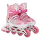 Роликовые коньки раздвижные с защитой и шлемом Power Supers 9456 размер 31-34 Pink-White - изображение 3