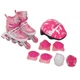 Роликовые коньки раздвижные с защитой и шлемом Power Supers 9456 размер 31-34 Pink-White - изображение 10