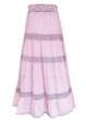 Спідниця довга максі бавовняна з мереживом Free size Індія Natural indiano 46 Рожева 044 - зображення 3