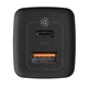 Мережевий зарядний пристрій BASEUS GaN2 Lite Quick Charger 65W 1USB+1Type-C 5A Black - зображення 2