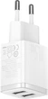 Сетевое зарядное устройство Baseus Compact Charger 2USB 10.5W White (CCXJ010202) - изображение 4