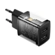 Сетевое зарядное устройство Baseus Compact Charger 2USB 10.5W Black (CCXJ010201) - изображение 7