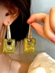 Сережки біжутерія Прямокутники jeweston Золотистий - зображення 4
